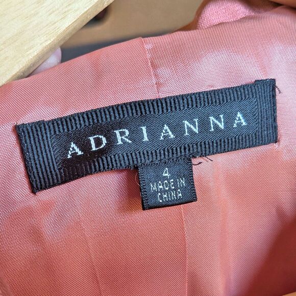 Vintage Y2K Adrianna Pink Silk Bolero Jacket Evening Fairy Cropped Size 4 - Picture 8 of 8